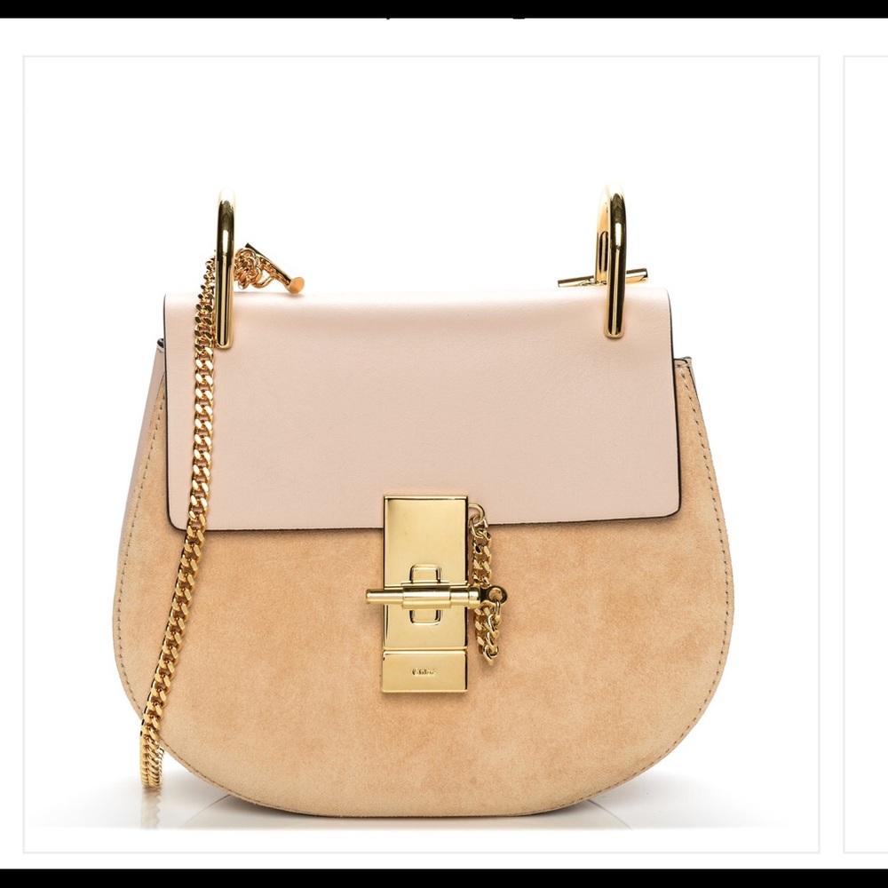 Chloe mini drew suede bag